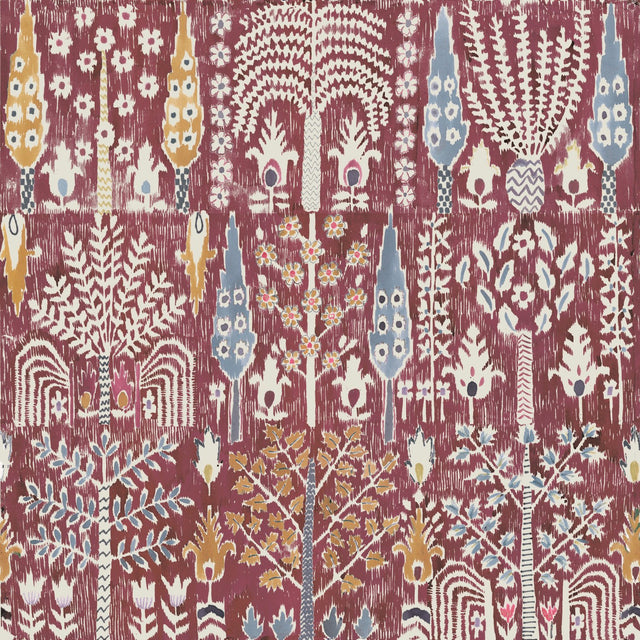 Persian Ikat Red Peel & Stick Wallpaper