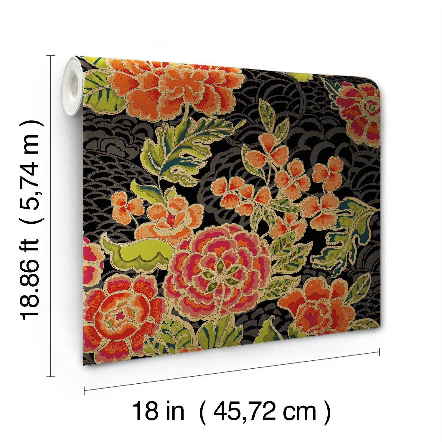 Zen Garden Pink Peel & Stick Wallpaper with Floral Pattern, Modern Style - York RMK11856RL