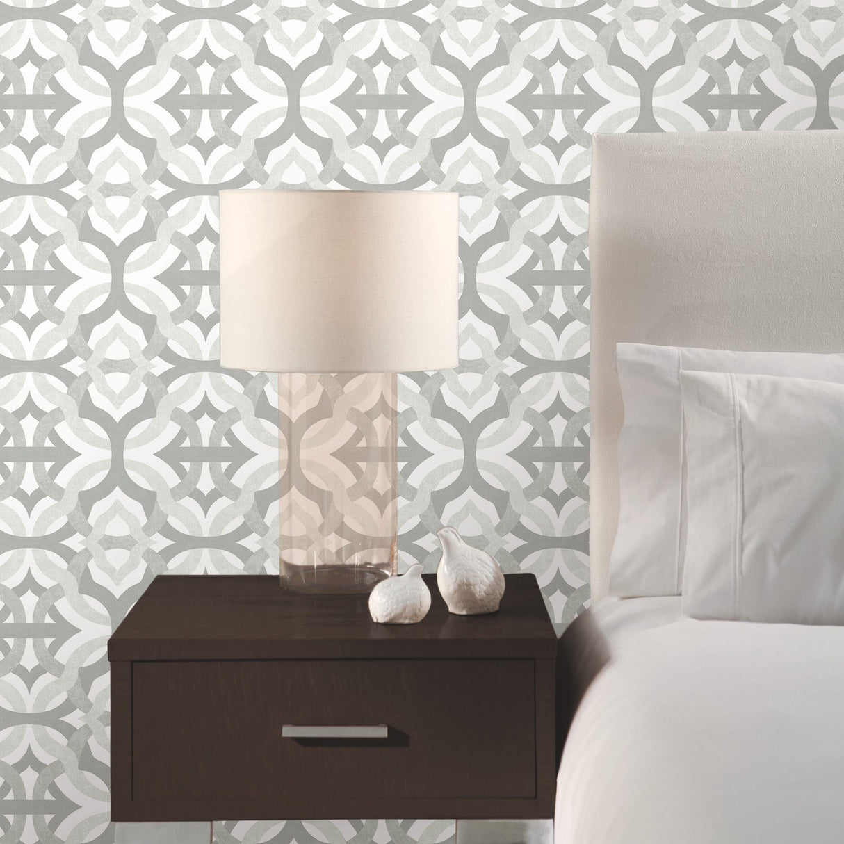 Tipton Taupe Peel & Stick Wallpaper with Modern Geometric Pattern - York RMK11865RL