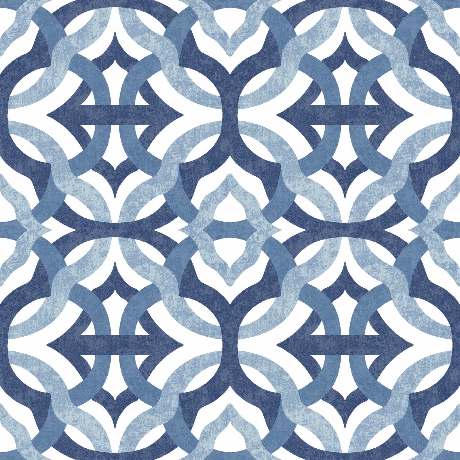 Tipton Blue Peel & Stick Wallpaper with Geometric Abstract Motif - York RMK11866RL