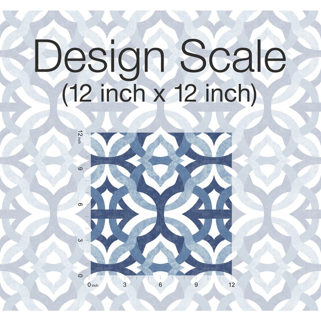 Tipton Blue Peel & Stick Wallpaper with Geometric Abstract Motif - York RMK11866RL