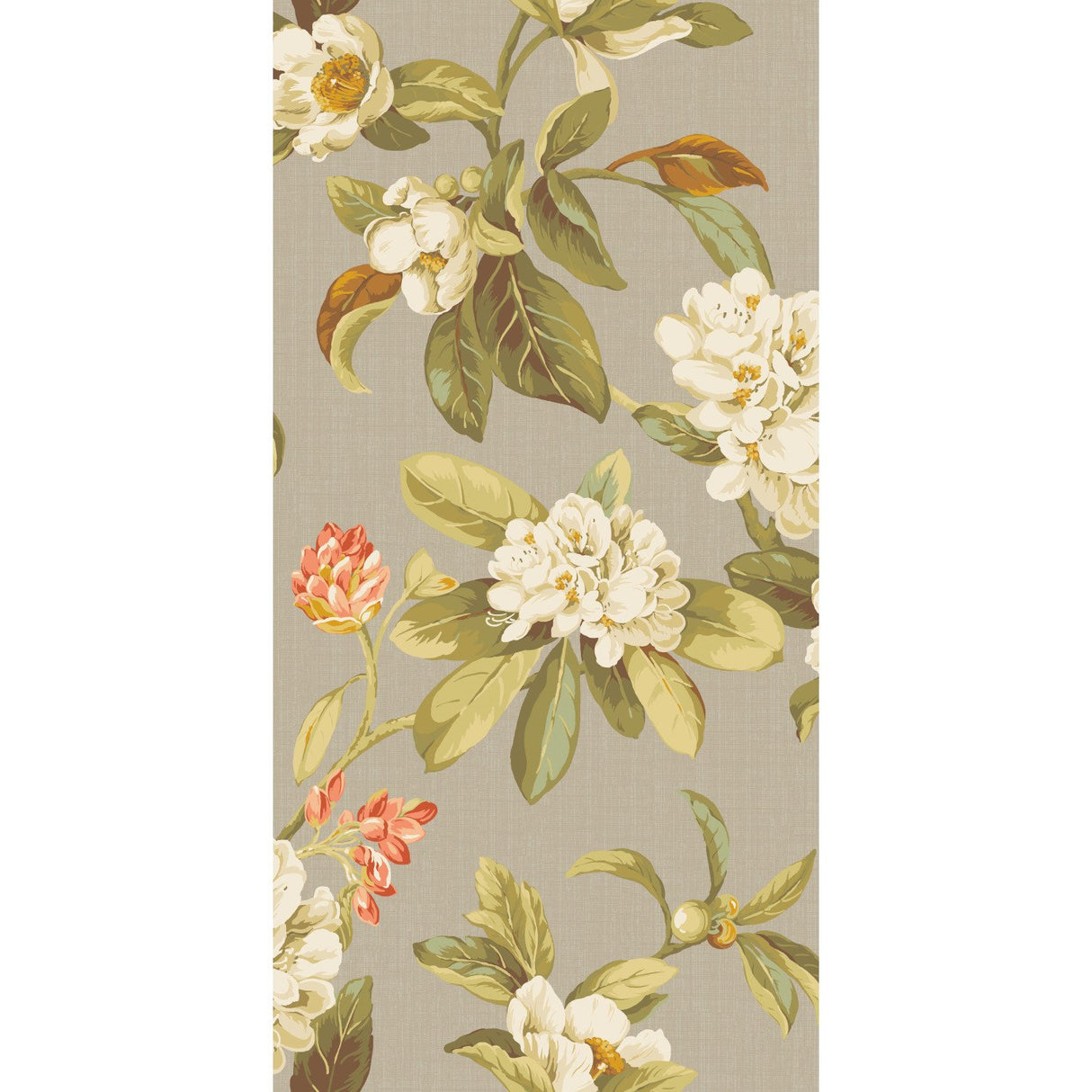 Live Artfully Taupe Peel & Stick Wallpaper with Floral Botanical Pattern - York RMK11883RL