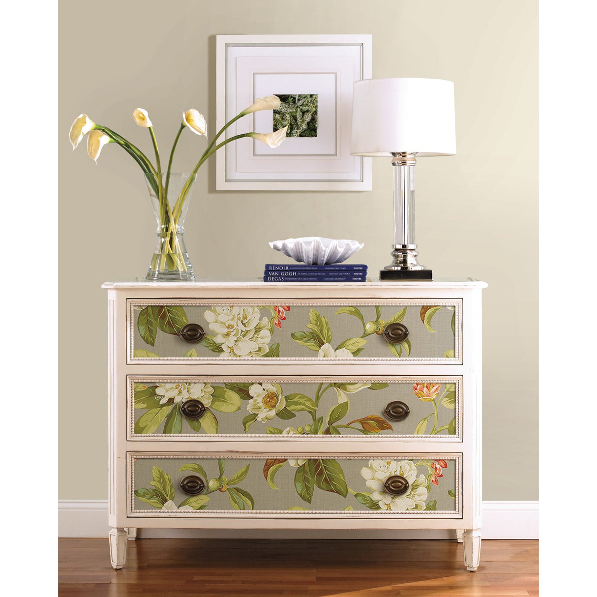 Live Artfully Taupe Peel & Stick Wallpaper with Floral Botanical Pattern - York RMK11883RL