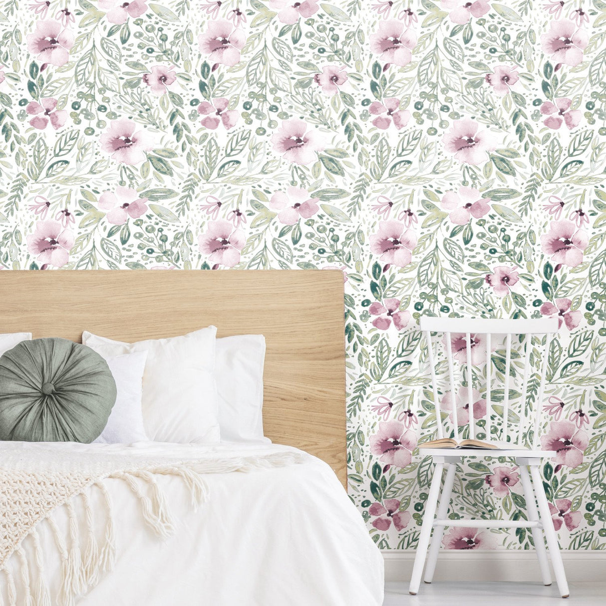 Clara Jean April Showers Pink Peel & Stick Wallpaper with Whimsical Nature Novelty Pattern - York RMK11906WP