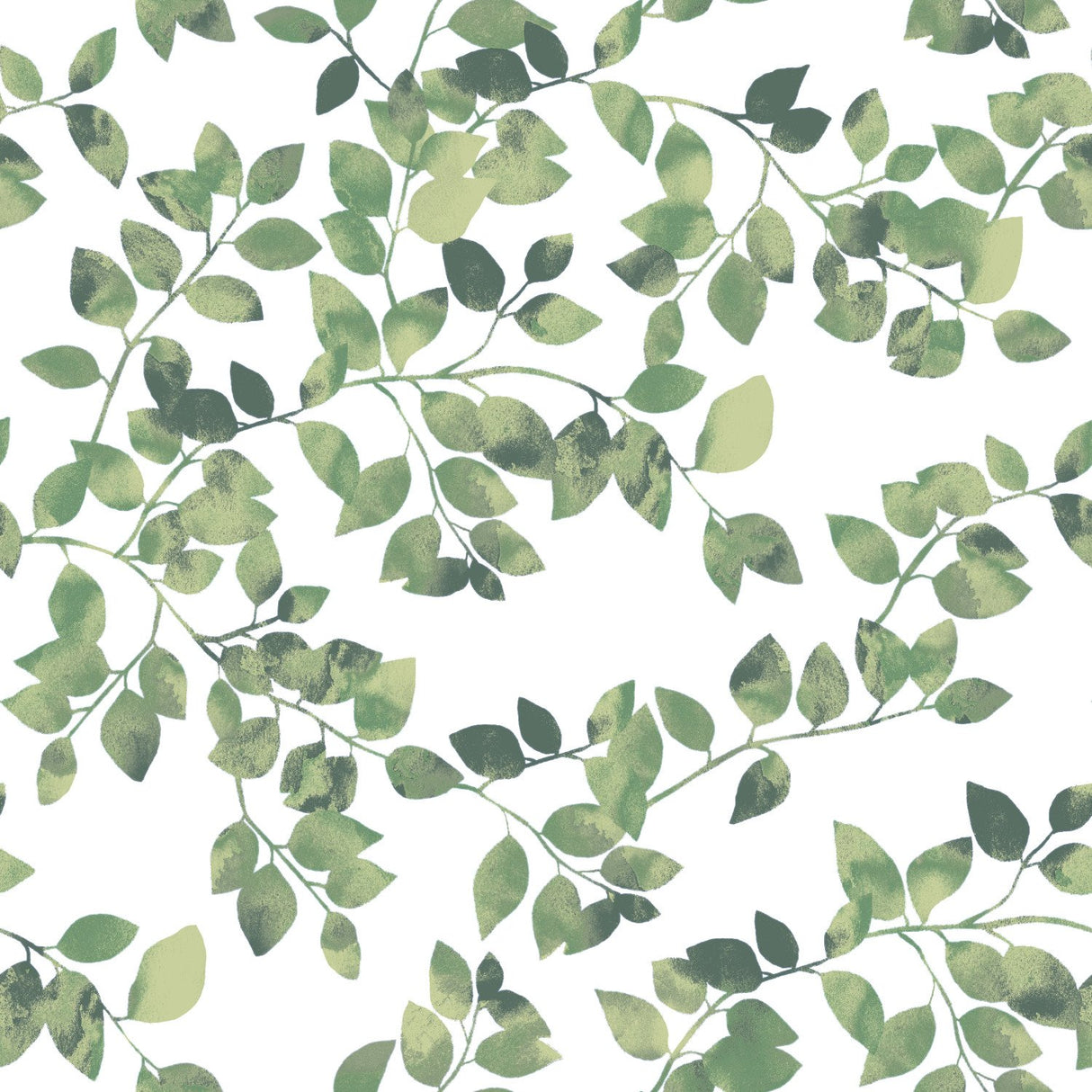 Latvus Green Peel & Stick Wallpaper with Botanical Leaves Pattern - York RMK11946WP