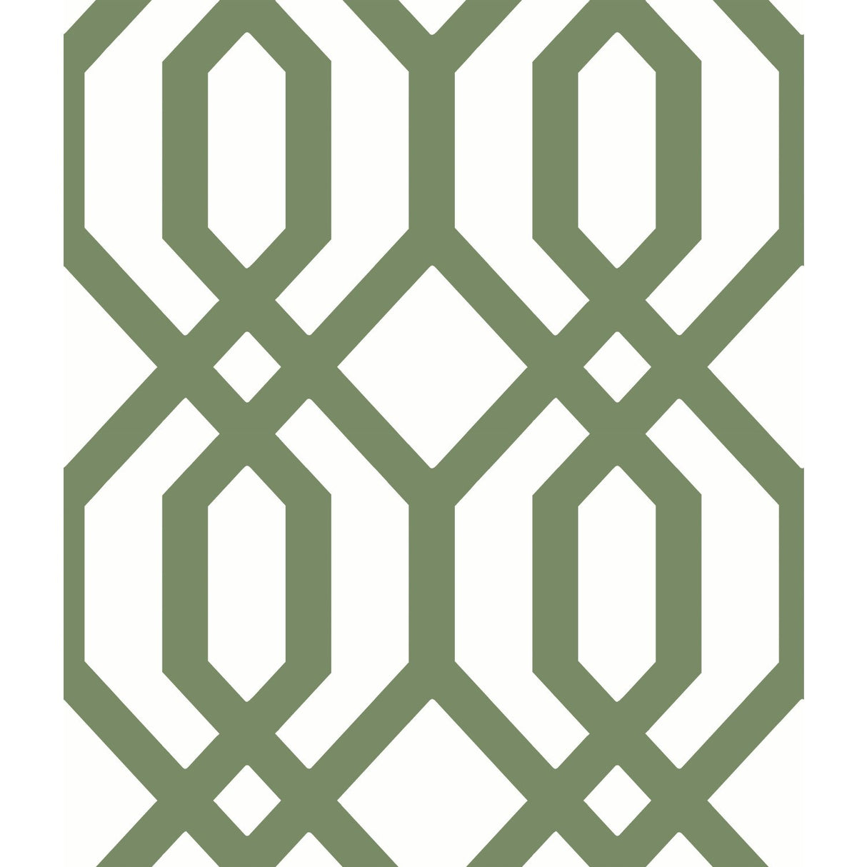 Gazebo Lattice Green Peel & Stick Wallpaper with Geometric Lattice Pattern, Traditional Style - York RMK12016WP