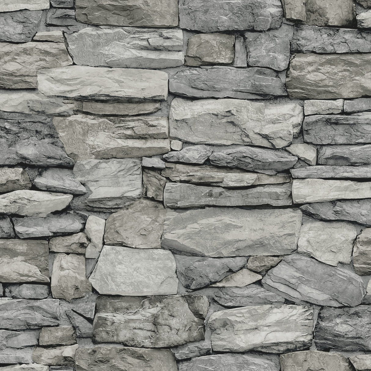 Stone Grey Peel & Stick Wallpaper with Industrial Stone Pattern - York RMK12017WP