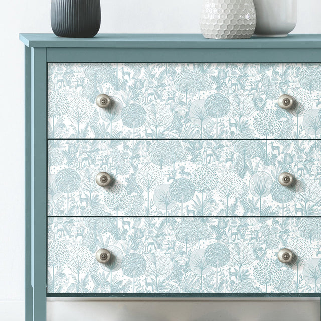 Forest Friends Green Peel & Stick Wallpaper with Kids Nature Novelty Pattern - York RMK12074RL