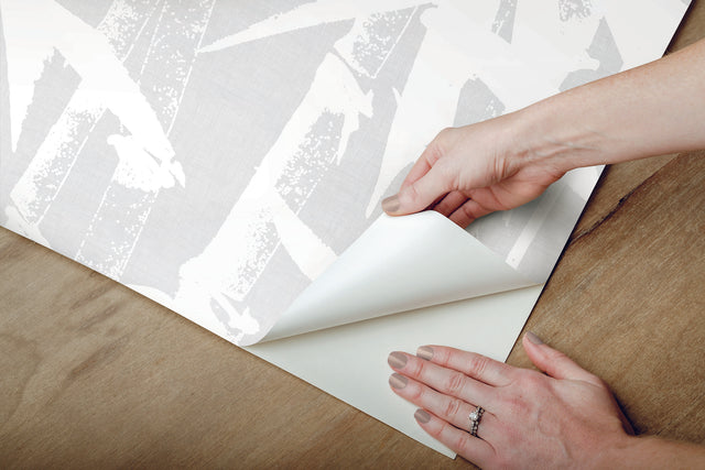 Modern Bamboo Grey Peel & Stick Wallpaper with Nature Bamboo Motif, Transitional Style - York RMK12077WP