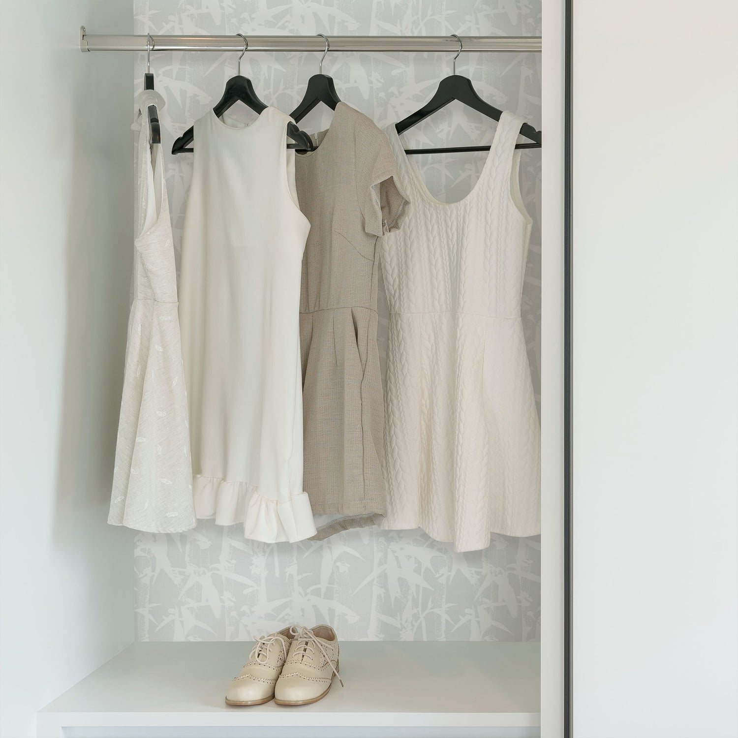 Modern Bamboo Grey Peel & Stick Wallpaper with Nature Bamboo Motif, Transitional Style - York RMK12077WP