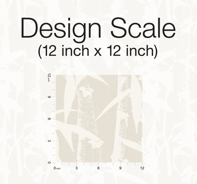 Modern Bamboo White Peel & Stick Wallpaper in Bamboo Nature Pattern, Transitional Style - York RMK12078WP