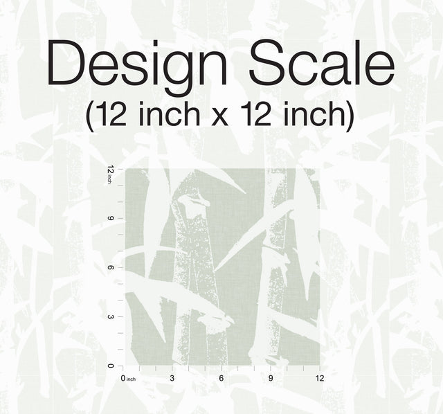 Modern Bamboo Green Peel & Stick Wallpaper with Nature Bamboo Motif, Transitional Style - York RMK12079WP