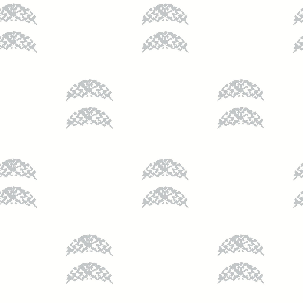 Rose Lindo Half Moon Grey Peel & Stick Wallpaper with Whimsical Global Novelty Pattern - York RMK12142WP