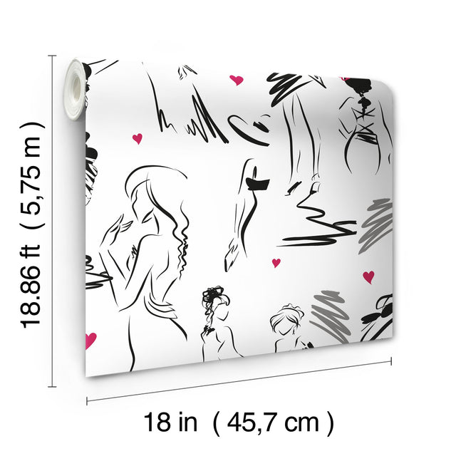 Glamour Grey Peel & Stick Wallpaper