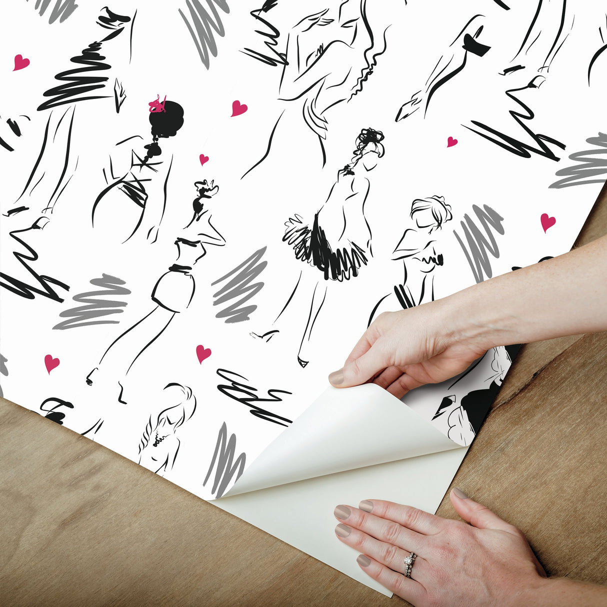 Glamour Grey Peel & Stick Wallpaper