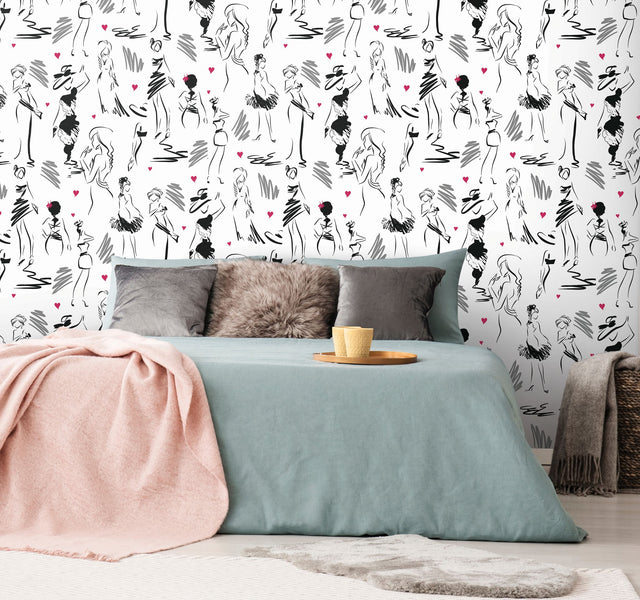Glamour Grey Peel & Stick Wallpaper