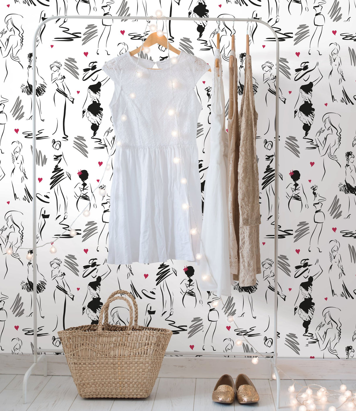 Glamour Grey Peel & Stick Wallpaper