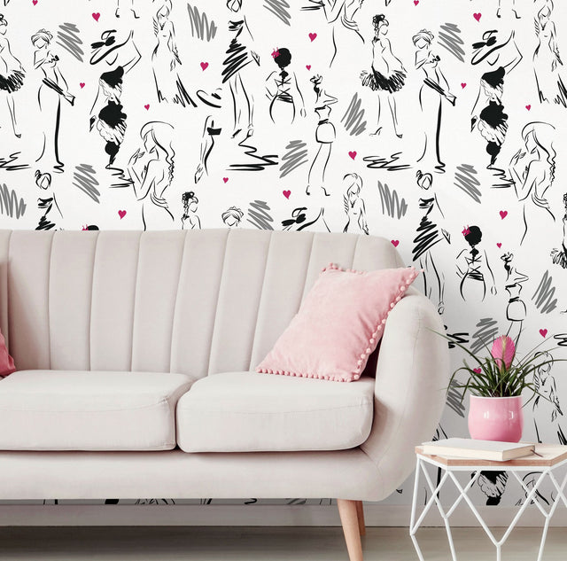 Glamour Grey Peel & Stick Wallpaper