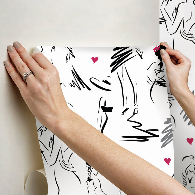 Glamour Grey Peel & Stick Wallpaper