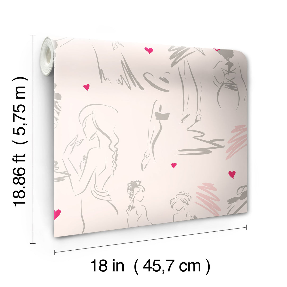 Glamour Pink Peel & Stick Wallpaper