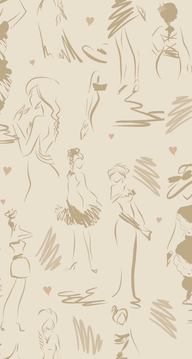 Glamour Beige Peel & Stick Wallpaper