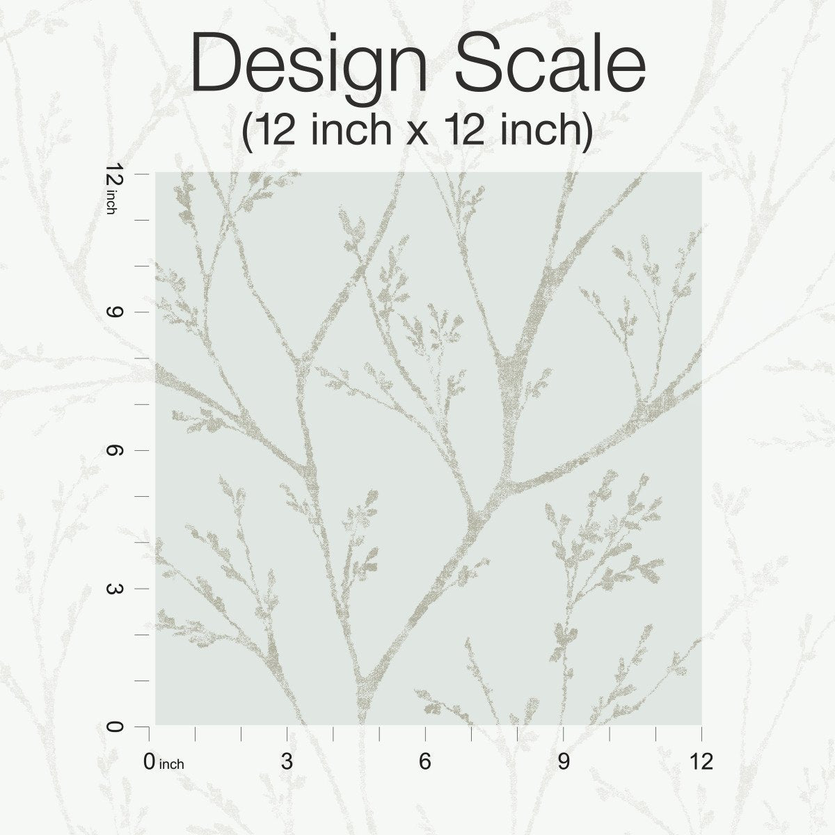 Tree Branches Blue Peel & Stick Wallpaper with Whimsical Botanical Trees Pattern - York RMK12161WP