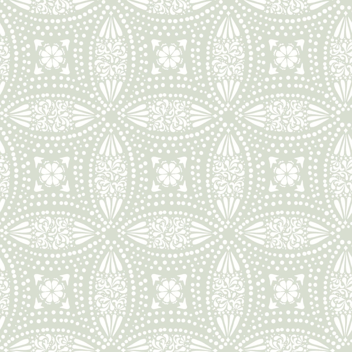 Overlapping Medallions Green Peel & Stick Wallpaper with Whimsical Abstract Medallion Pattern - York RMK12171WP