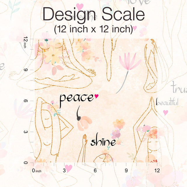 Yoga Goddesses Purple Peel & Stick Wallpaper