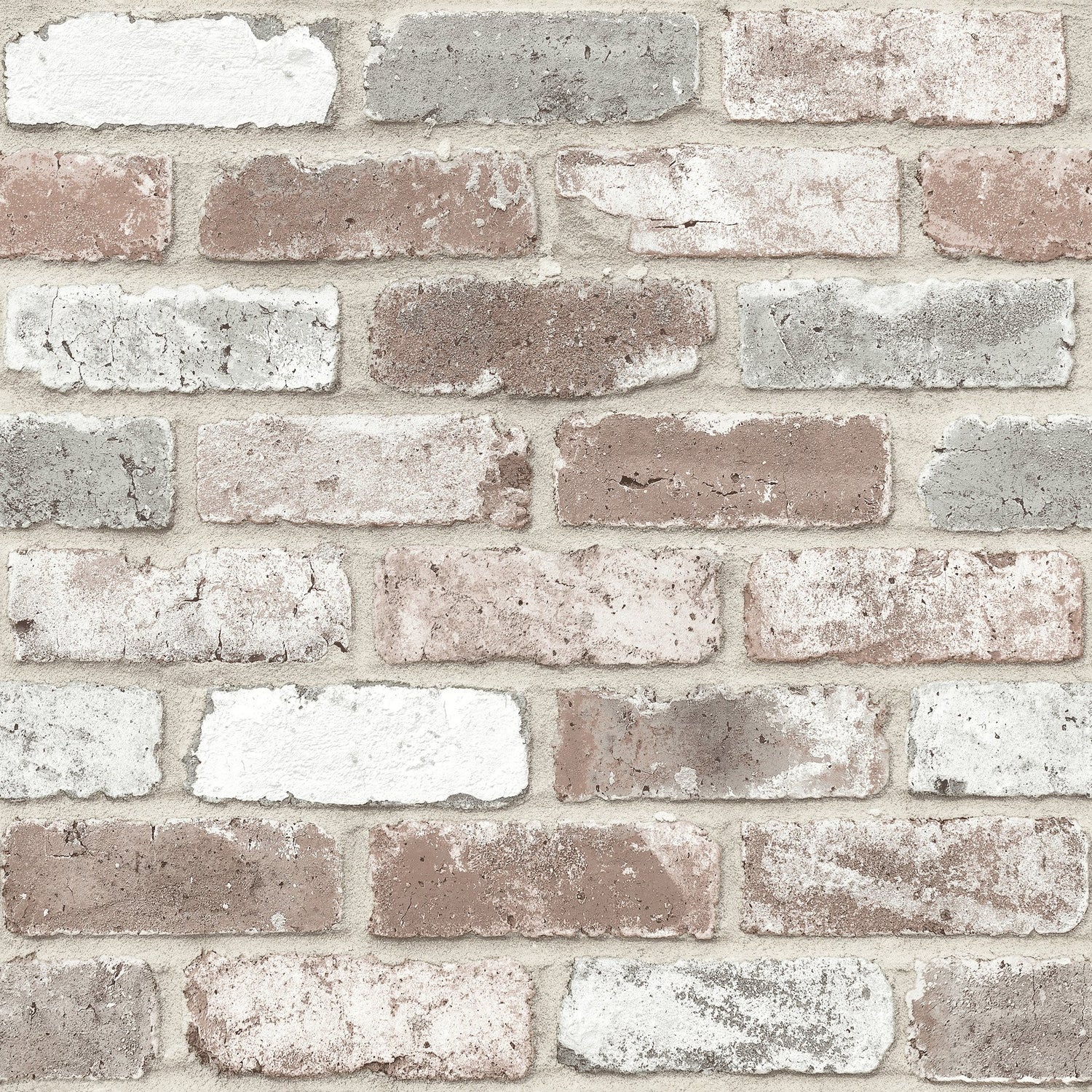 Reclaimed Brick Brown Peel & Stick Wallpaper with Industrial Brick Pattern - York RMK12194PL