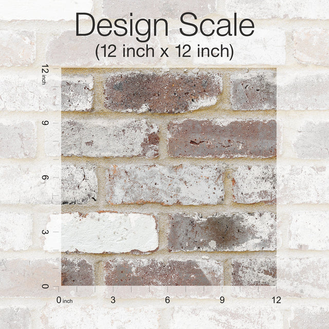 Reclaimed Brick Brown Peel & Stick Wallpaper with Industrial Brick Pattern - York RMK12194PL