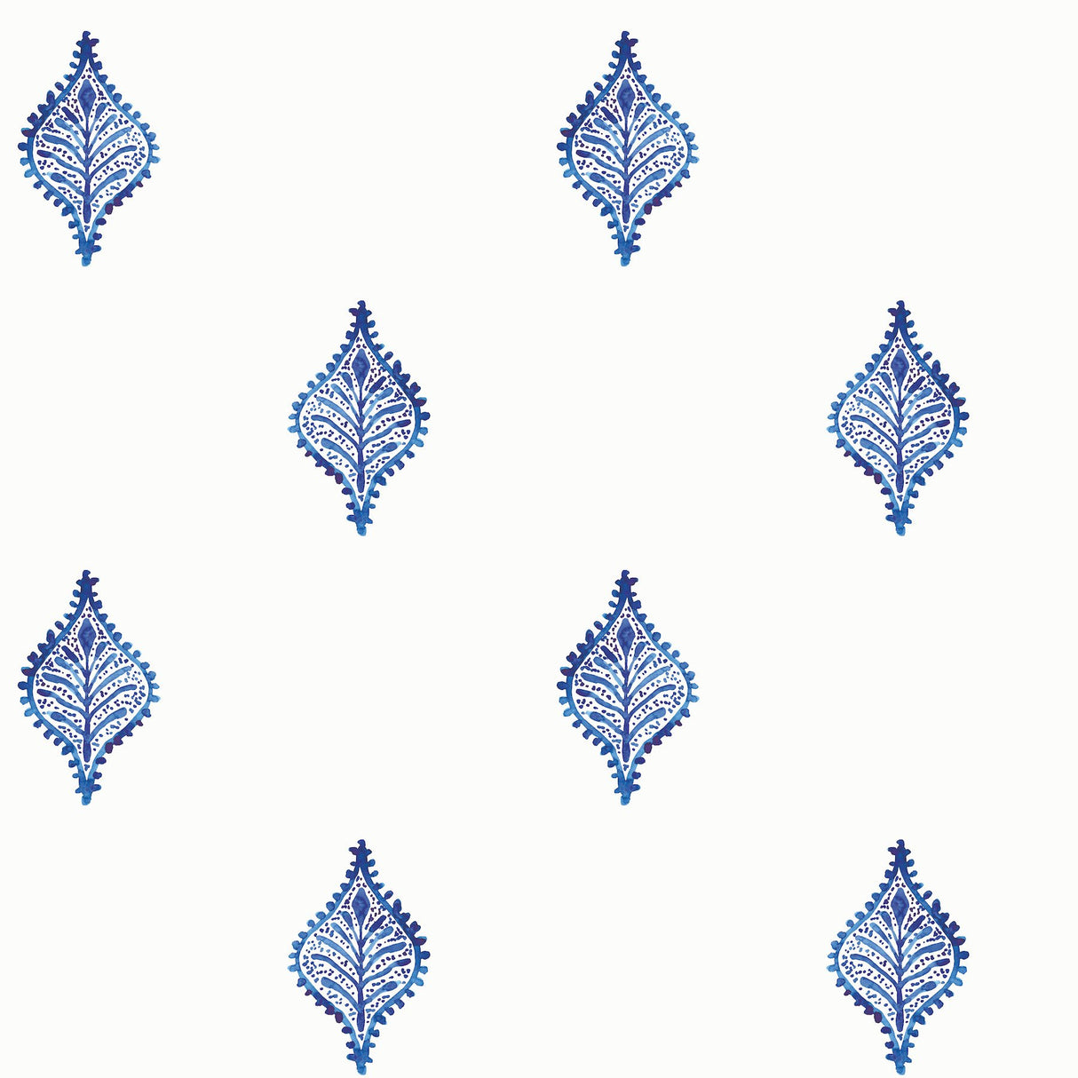 Watercolor Foulard Blue Peel & Stick Wallpaper