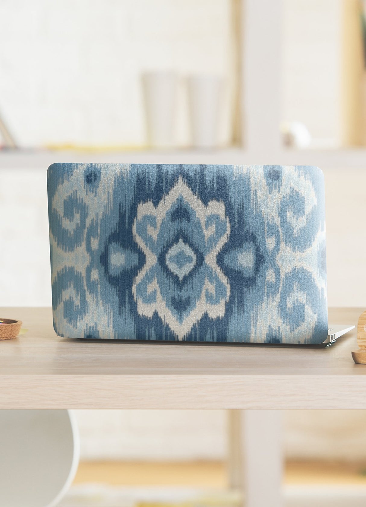 Bohemian Ikat Blue Peel & Stick Wallpaper with Abstract Ikat Motif - York RMK12253PLW