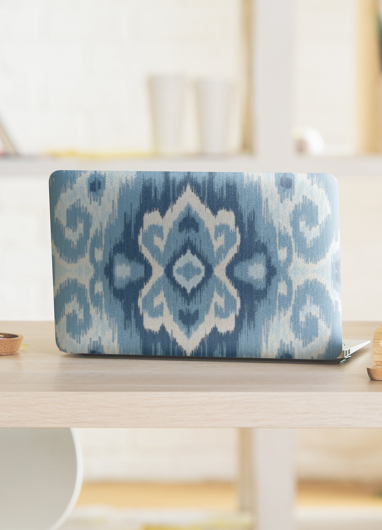 Bohemian Ikat Blue Peel & Stick Wallpaper with Abstract Ikat Motif - York RMK12253PLW