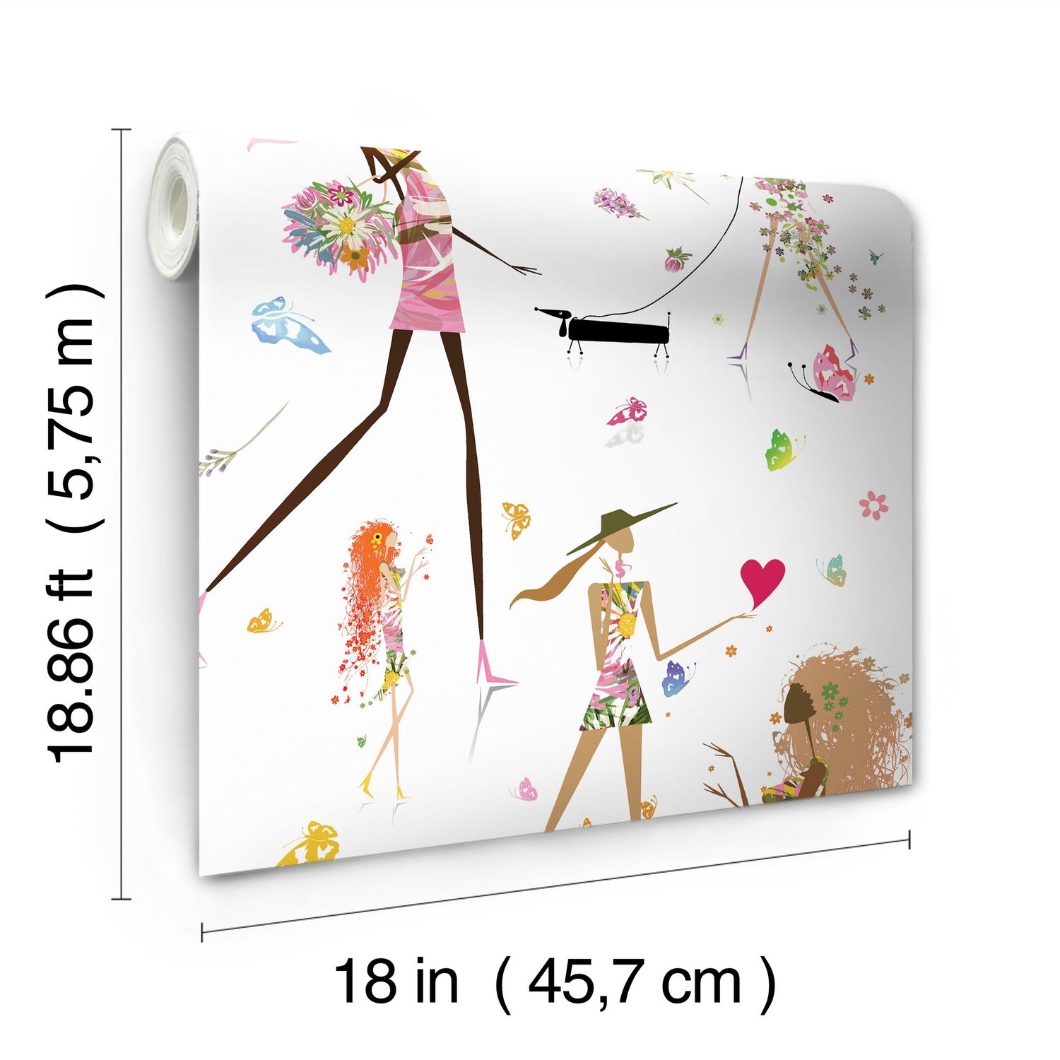 Fun Chic Pink Peel & Stick Wallpaper