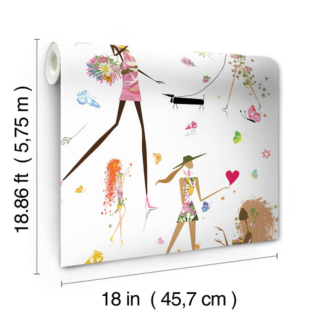 Fun Chic Pink Peel & Stick Wallpaper