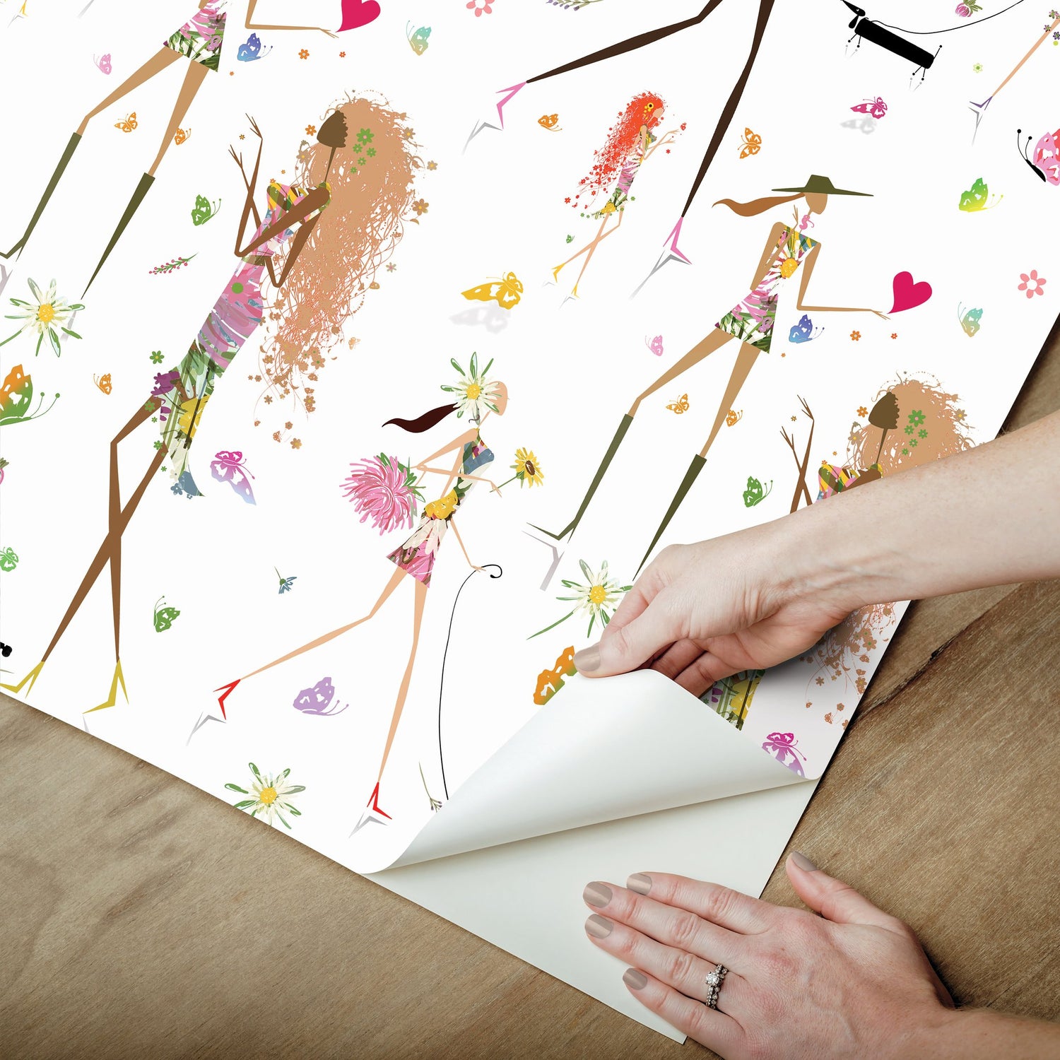 Fun Chic Pink Peel & Stick Wallpaper