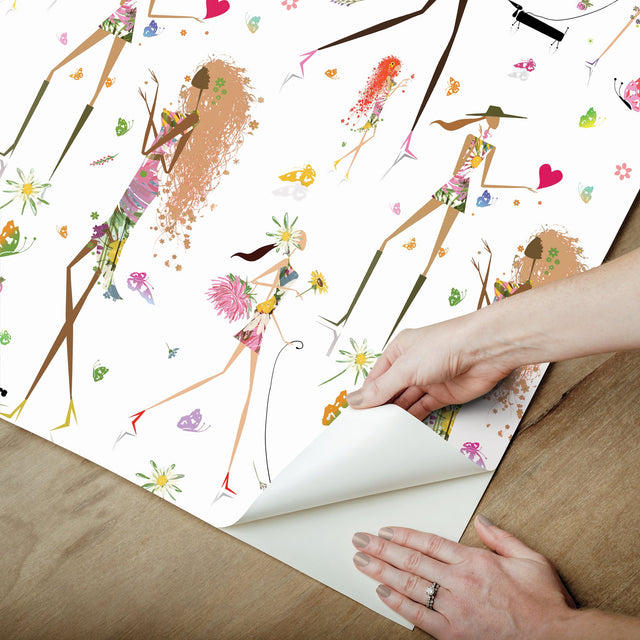 Fun Chic Pink Peel & Stick Wallpaper