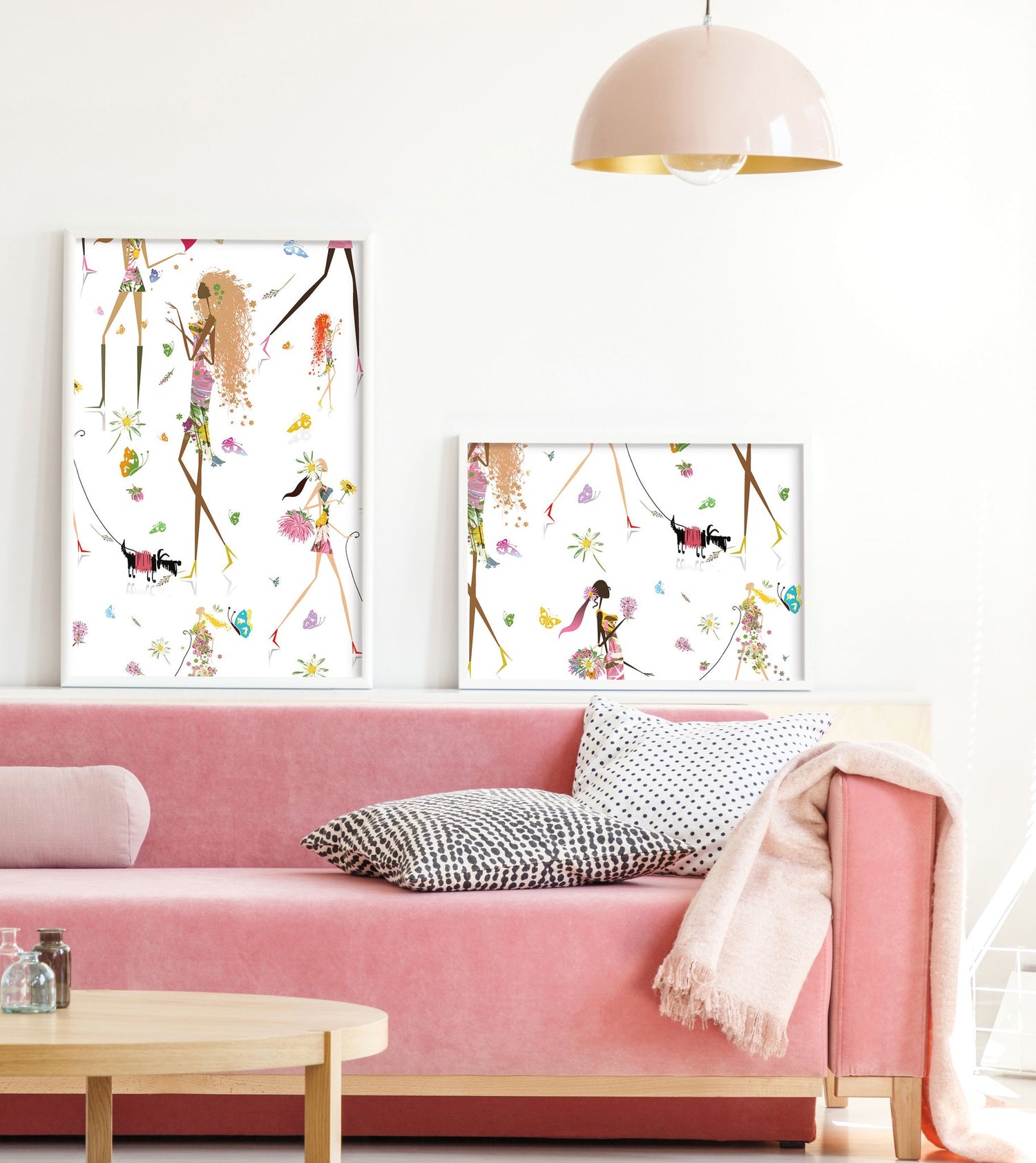Fun Chic Pink Peel & Stick Wallpaper