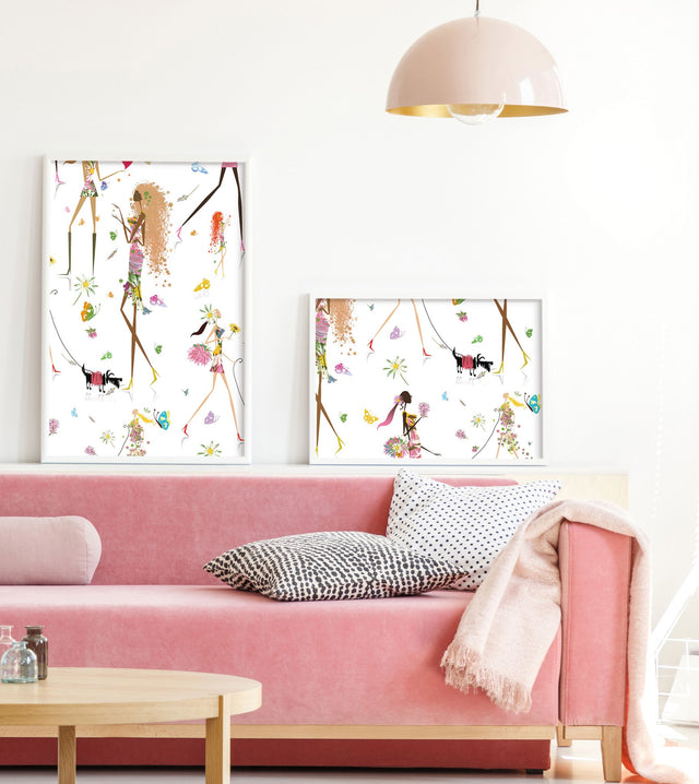 Fun Chic Pink Peel & Stick Wallpaper