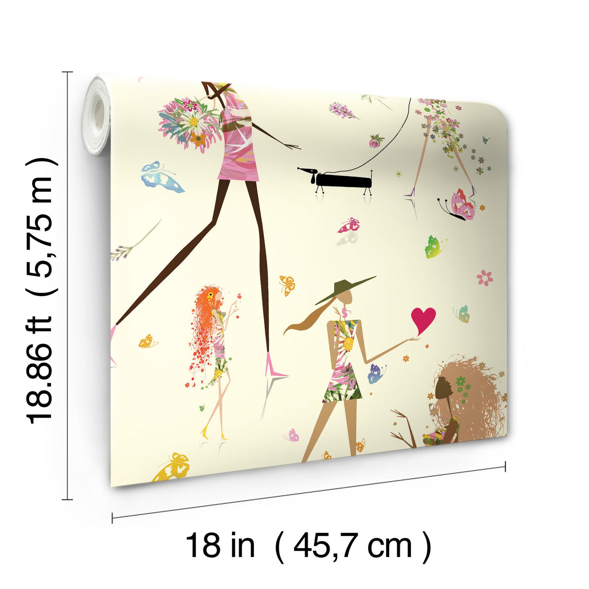 Fun Chic Yellow Peel & Stick Wallpaper