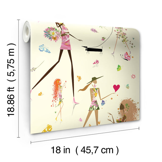 Fun Chic Yellow Peel & Stick Wallpaper