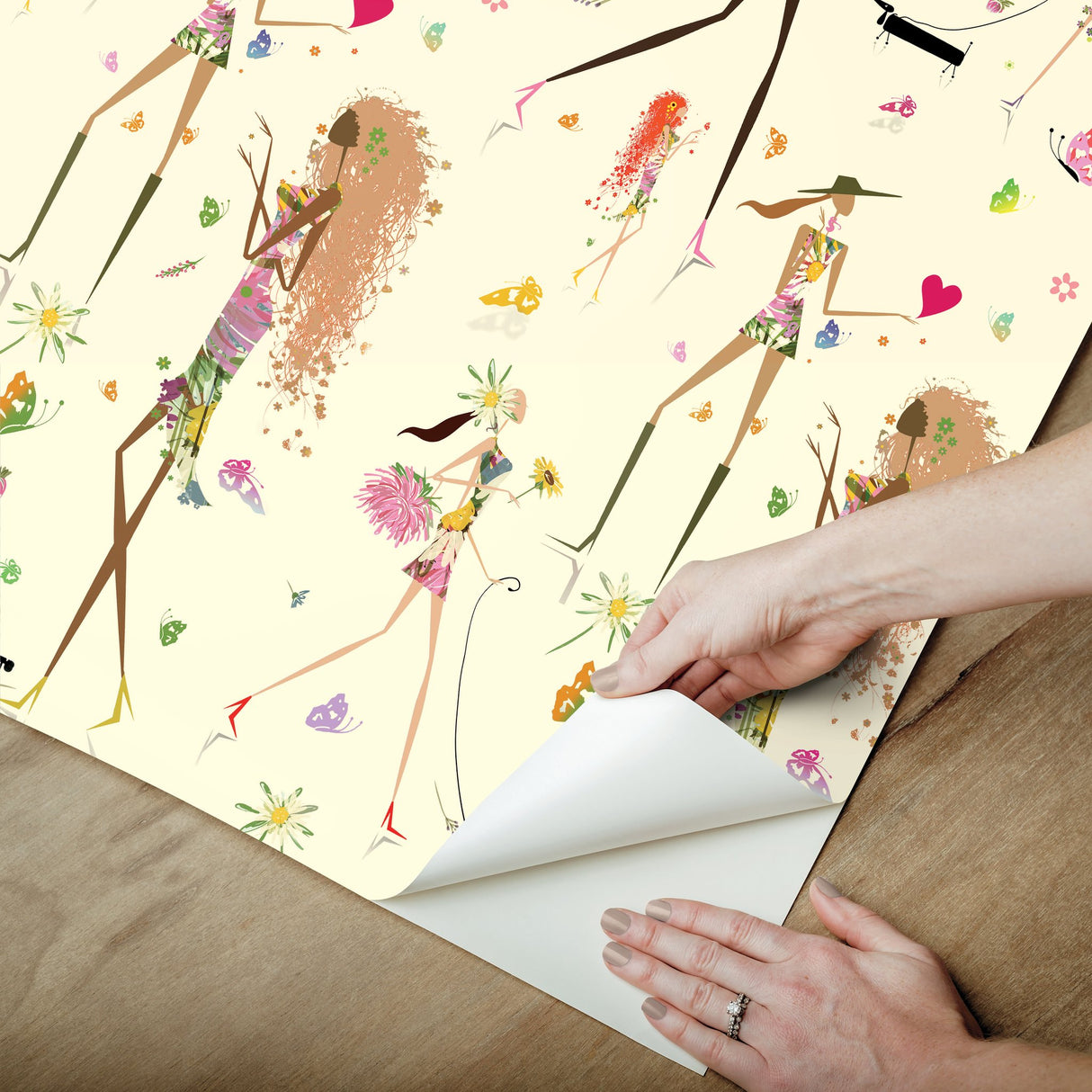 Fun Chic Yellow Peel & Stick Wallpaper
