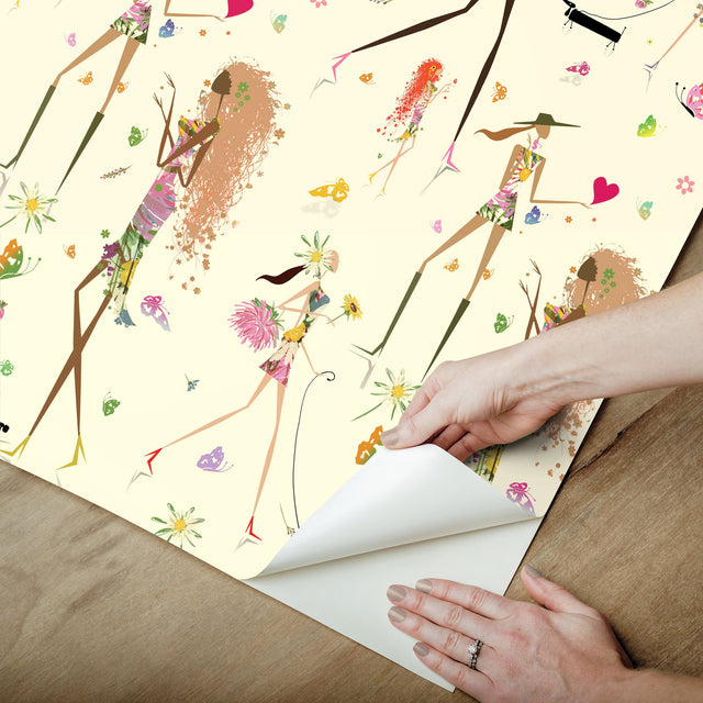 Fun Chic Yellow Peel & Stick Wallpaper