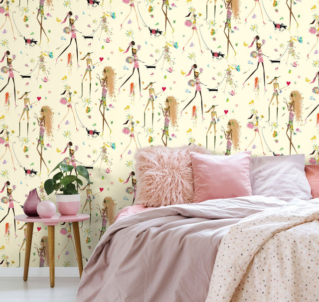 Fun Chic Yellow Peel & Stick Wallpaper