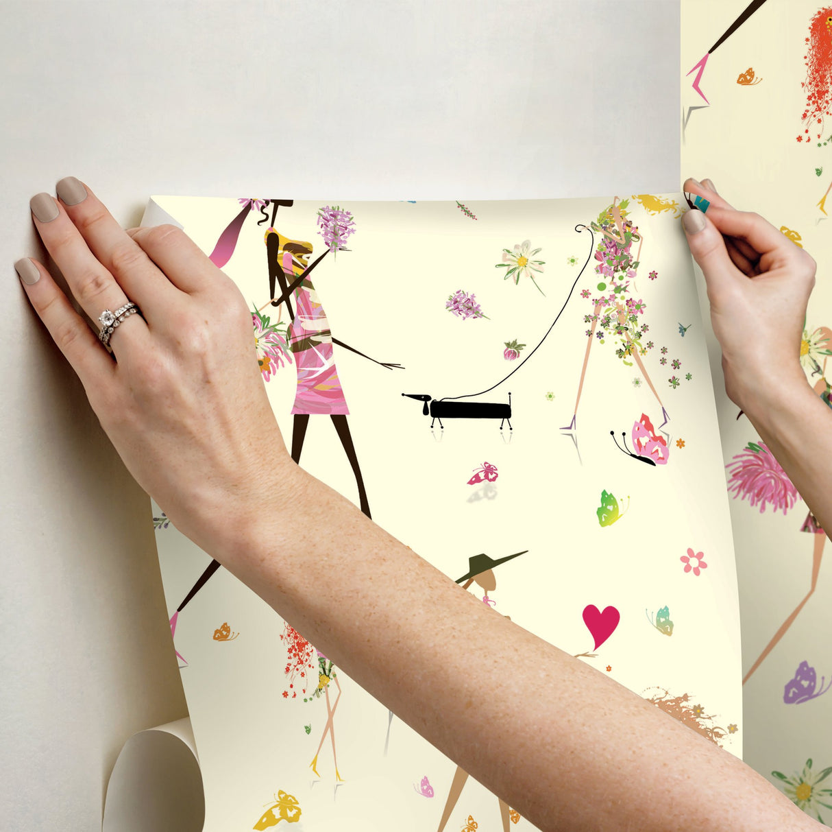 Fun Chic Yellow Peel & Stick Wallpaper