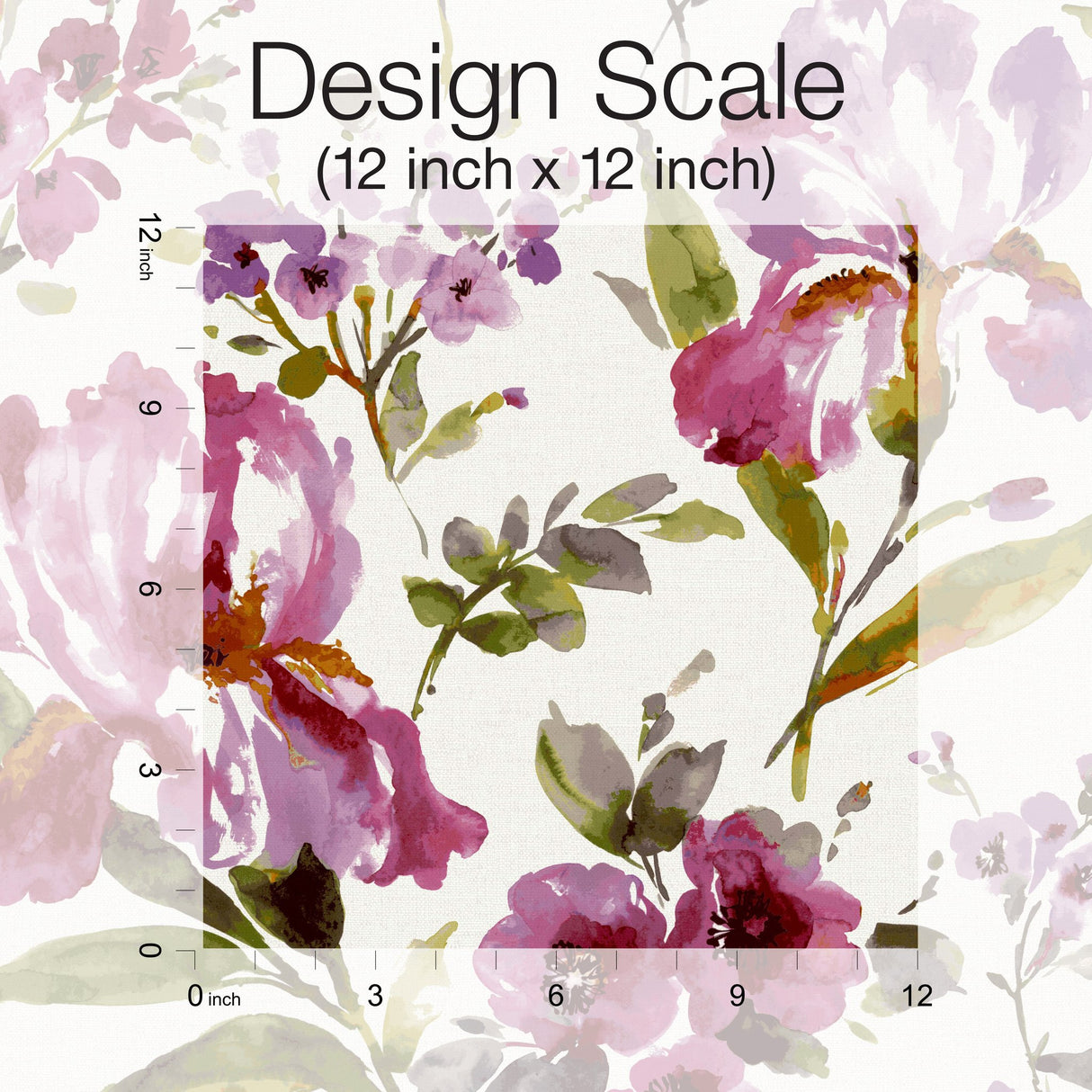 Iris Purple Peel & Stick Wallpaper with Whimsical Botanical Flowers - York RMK12295PL
