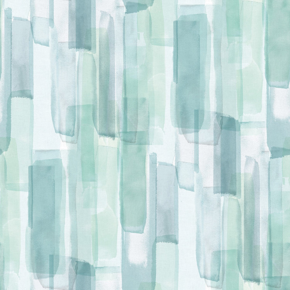 Watercolor Glass Blue Peel & Stick Wallpaper with Abstract Whimsical Pattern - York RMK12316RL