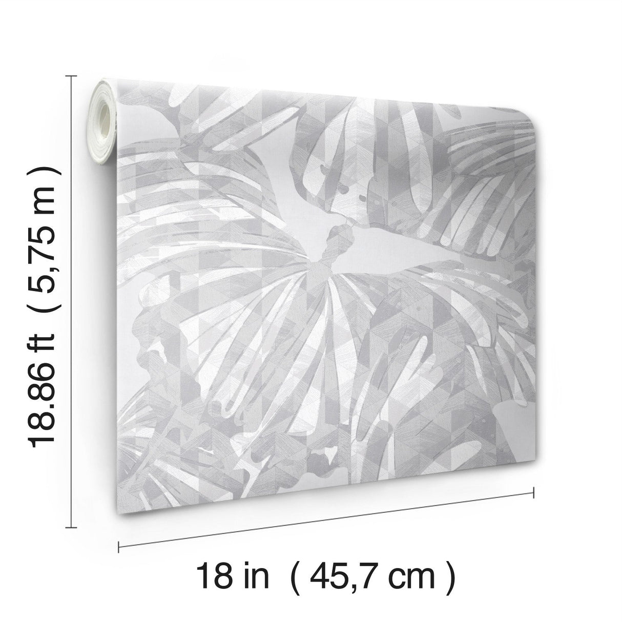 Butterfly Grey Peel & Stick Wallpaper