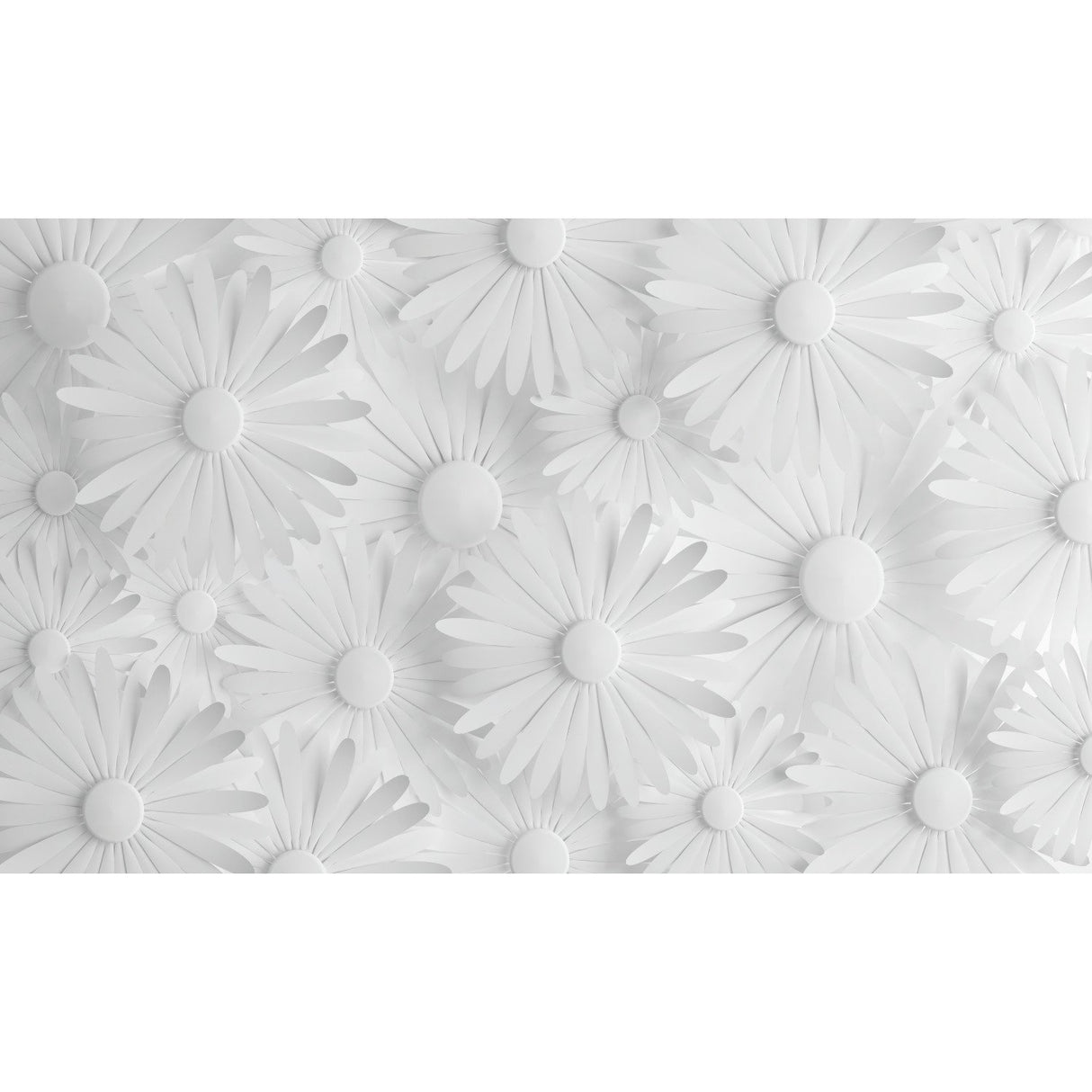 Modern Daisy Grey Peel & Stick Wall Mural