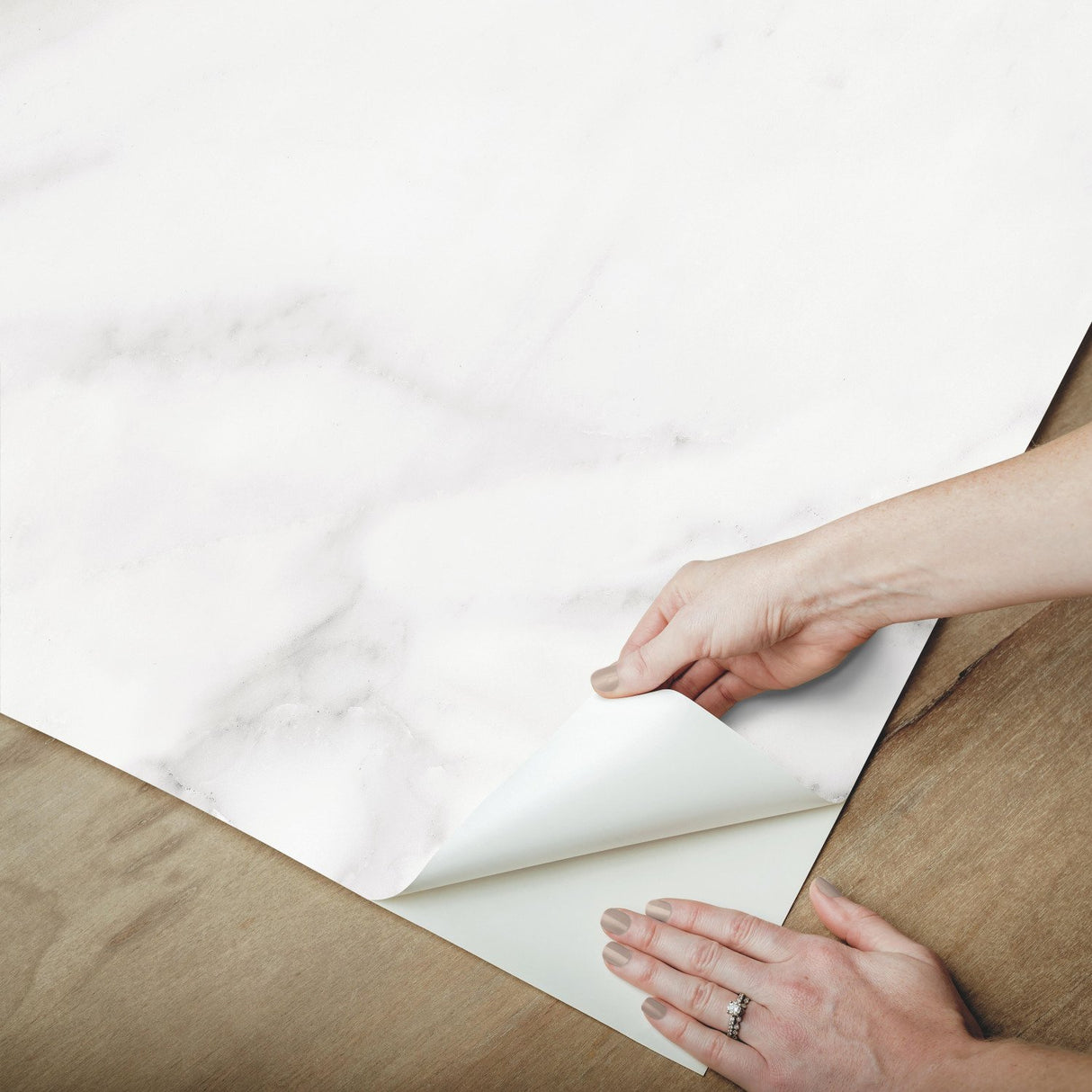 Marble Grey Peel & Stick Wall Mural with Whimsical Abstract Novelty Pattern - York RMK12328M
